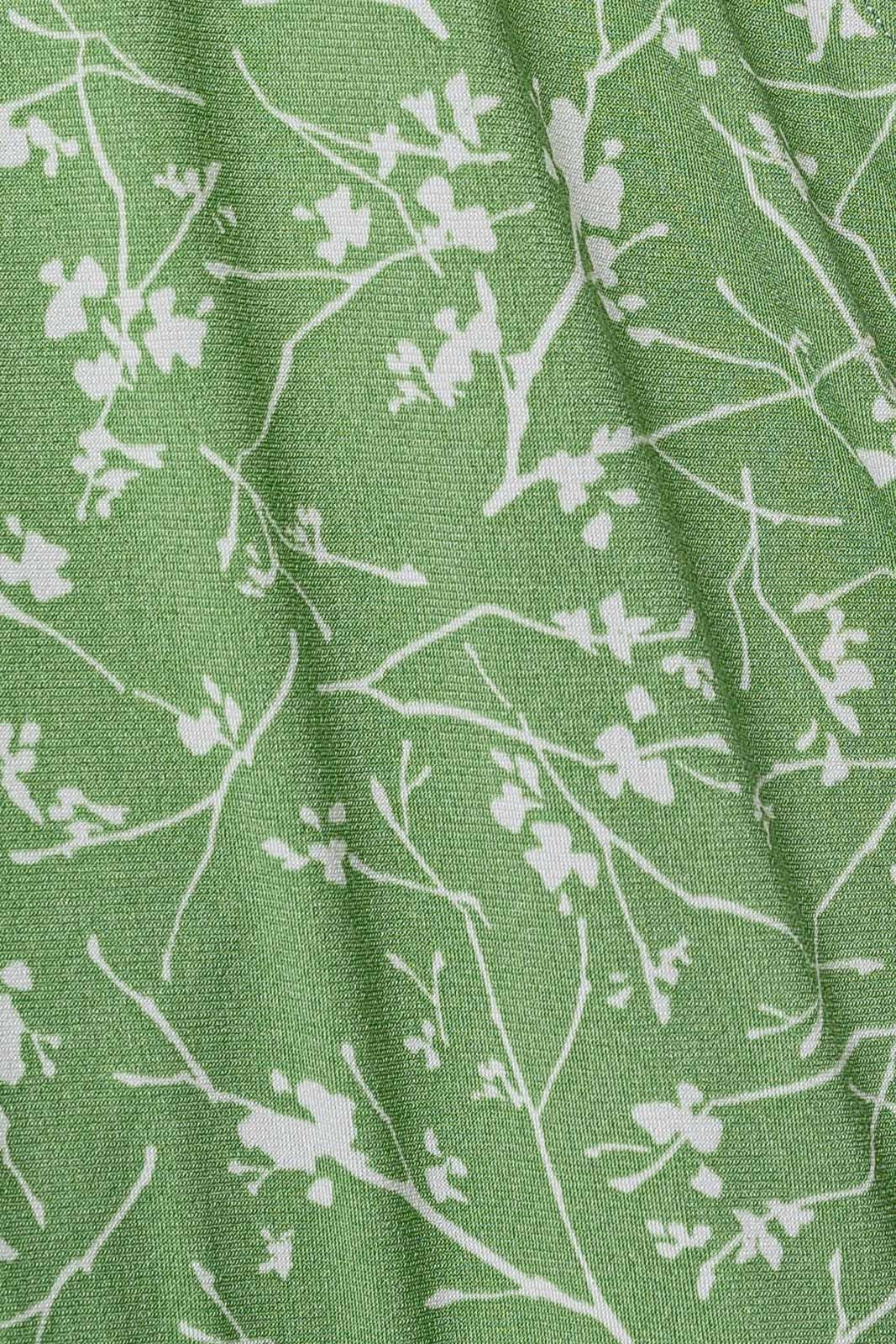 Wrap Midi Dress - Sage White Ditsy Print