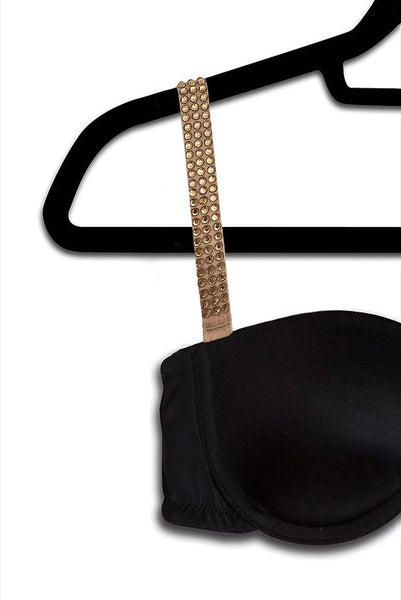 Strap Its Straps - Grande Champagne Crystals on Nude