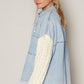 Sweater Shacket - Denim/Ivory