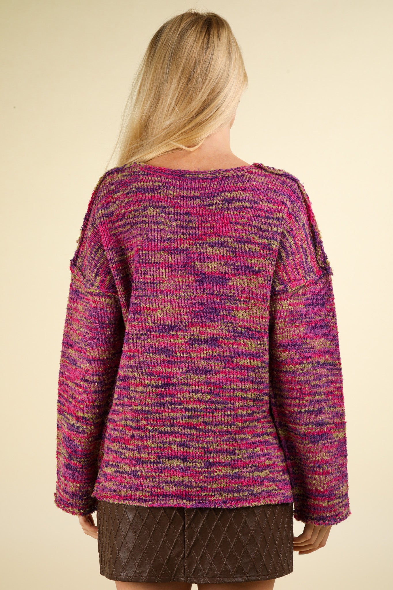 Multi Color Sweater - Pink Mix