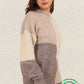 Color Block Sweater Top - Cream