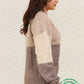 Color Block Sweater Top - Cream