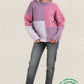 Color Block Sweater Top - Purple