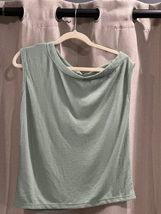 Off One Shoulder Top - Sage