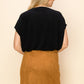 Gold Grommet Top - Black