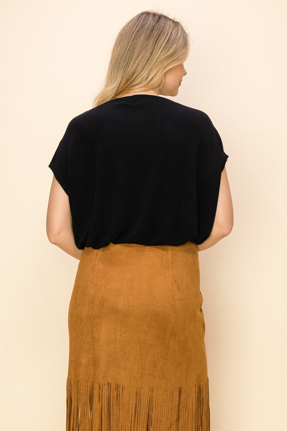 Gold Grommet Top - Black