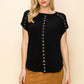 Gold Grommet Top - Black