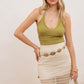 Crochet Sheer Knit Midi Skirt - Natural