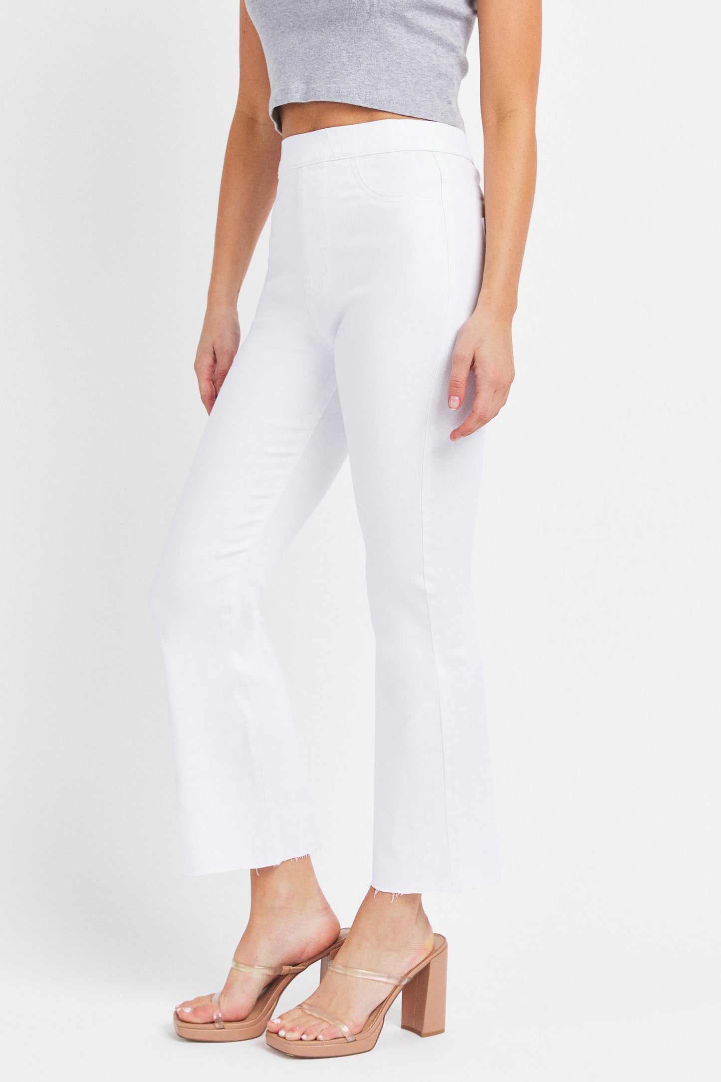 High Rise Straight Ankle Jean - White ONLY 1 XL LEFT