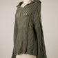 Braided Crochet Hoodie Sweater - Sage