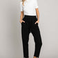 Fray Hem Detailed Cropped Pants - Black