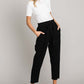 Fray Hem Detailed Cropped Pants - Black