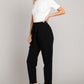 Fray Hem Detailed Cropped Pants - Black