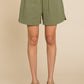 Casual Cotton Shorts - Olive