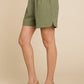 Casual Cotton Shorts - Olive