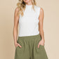 Casual Cotton Shorts - Olive