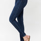 Mid Rise Classic Crinkle Ankle Detail Skinny - Dark Blue ONLY SIZE 9(29) LEFT