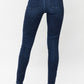 Mid Rise Classic Crinkle Ankle Detail Skinny - Dark Blue ONLY SIZE 9(29) LEFT