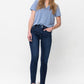 Mid Rise Classic Crinkle Ankle Detail Skinny - Dark Blue ONLY SIZE 9(29) LEFT