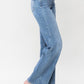 Mid Rise Vintage Wash Wide Leg Jeans - Medium