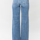 Mid Rise Vintage Wash Wide Leg Jeans - Medium