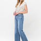 Mid Rise Vintage Wash Wide Leg Jeans - Medium