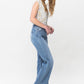 Mid Rise Vintage Wash Wide Leg Jeans - Medium