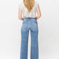 Mid Rise Vintage Wash Wide Leg Jeans - Medium