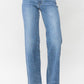 Mid Rise Vintage Wash Wide Leg Jeans - Medium