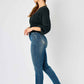 High Waist Tummy Control Slim Jeans - Dark