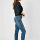 High Waist Tummy Control Slim Jeans - Dark