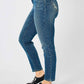 High Waist Tummy Control Slim Jeans - Dark