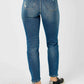 High Waist Tummy Control Slim Jeans - Dark