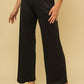 Elastic Waist Wide Leg Pants - Black ONLY 1 SMALL LEFT