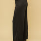 Elastic Waist Wide Leg Pants - Black ONLY 1 SMALL LEFT