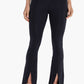 Venice Mid-Rise Leggings with Front Slits - Black