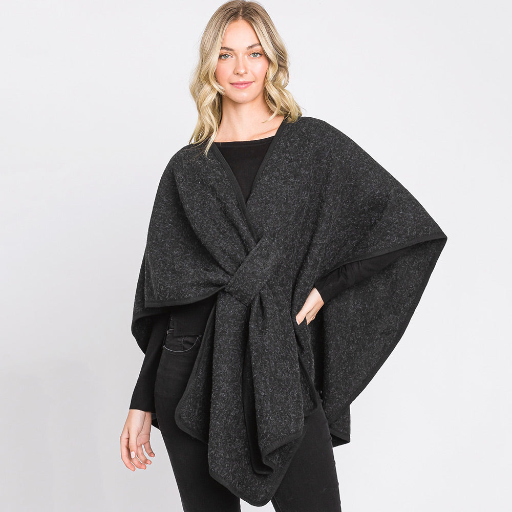 Solid Knit Cape/Poncho - O/S  6 Colors