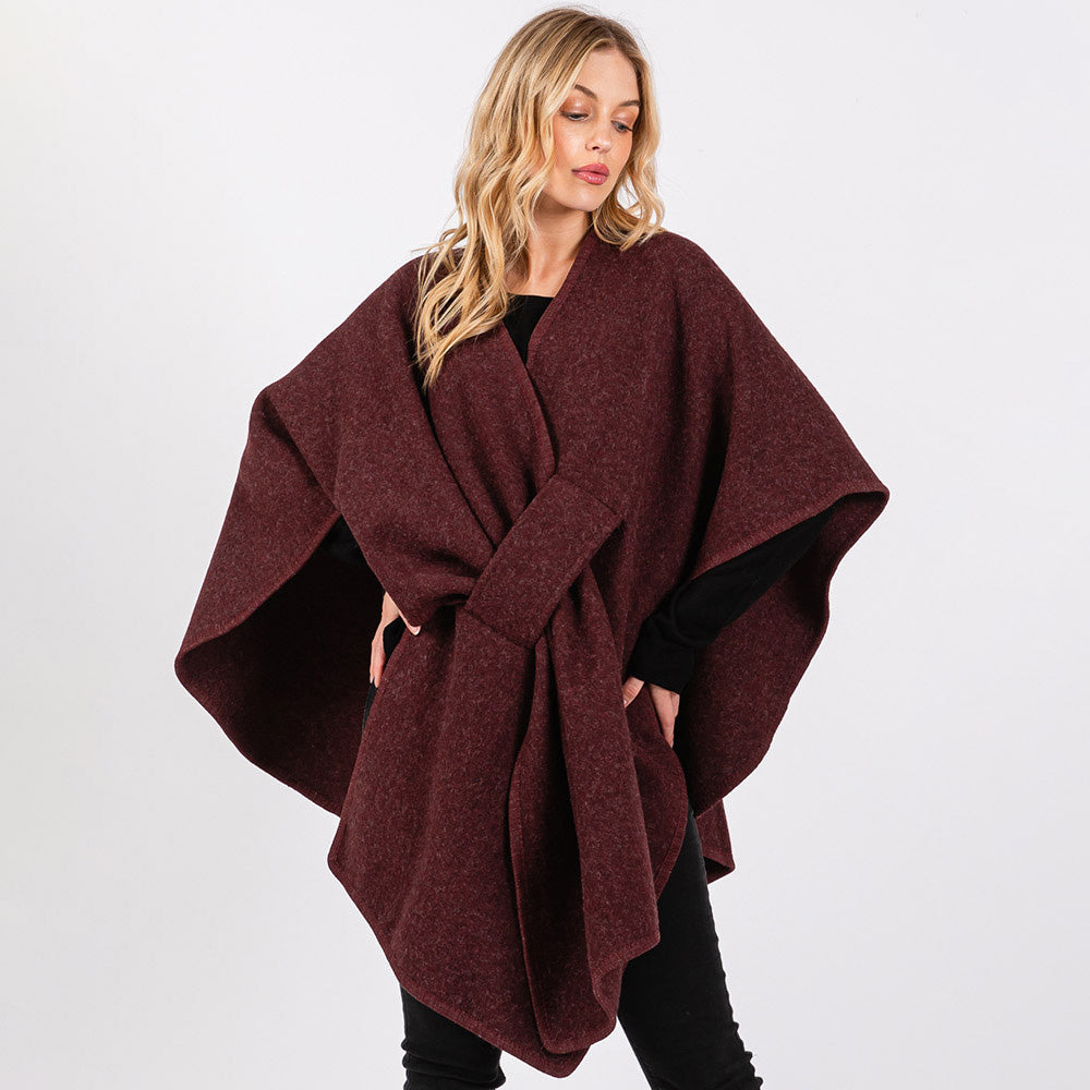 Solid Knit Cape/Poncho - O/S  6 Colors