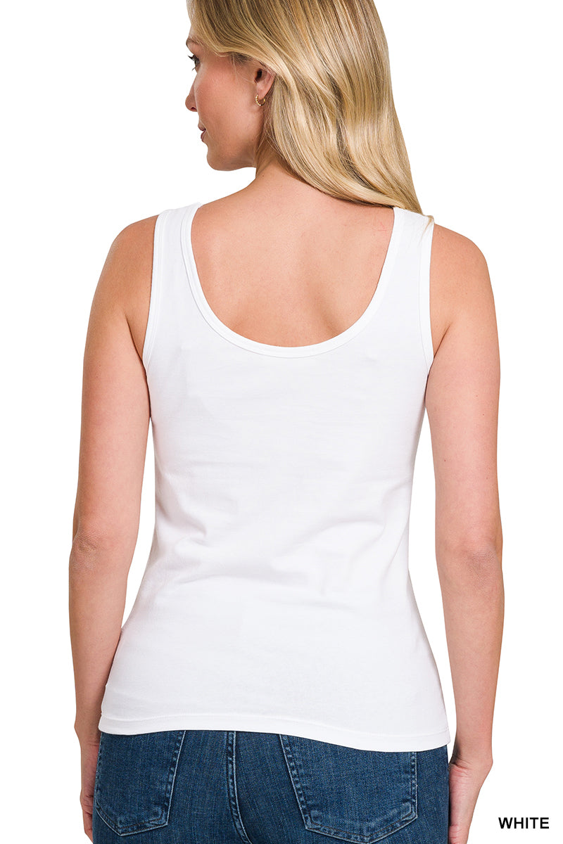 Cotton Tank Top - White