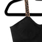 Black Bra with Champagne Leopard Straps ATTACHED