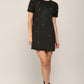 Jewel Embellished Faux Suede Shift Dress - Black  ONLY 1 S LEFT