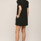 Jewel Embellished Faux Suede Shift Dress - Black  ONLY 1 S LEFT