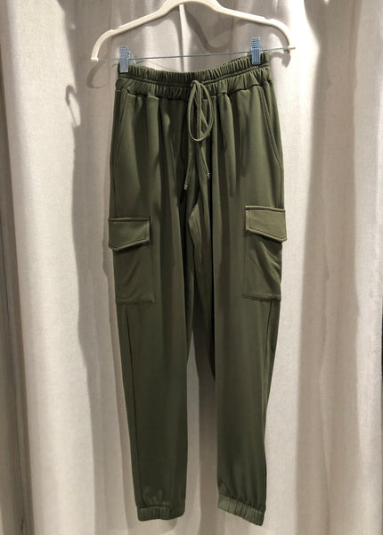 Flannell Cargo Pants - Olive