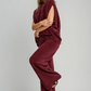 Luxe Knit Poncho Style Top - Merlot