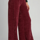 Luxe Knit Wide Leg Pants - Merlot