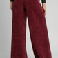 Luxe Knit Wide Leg Pants - Merlot