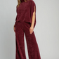 Luxe Knit Poncho Style Top - Merlot