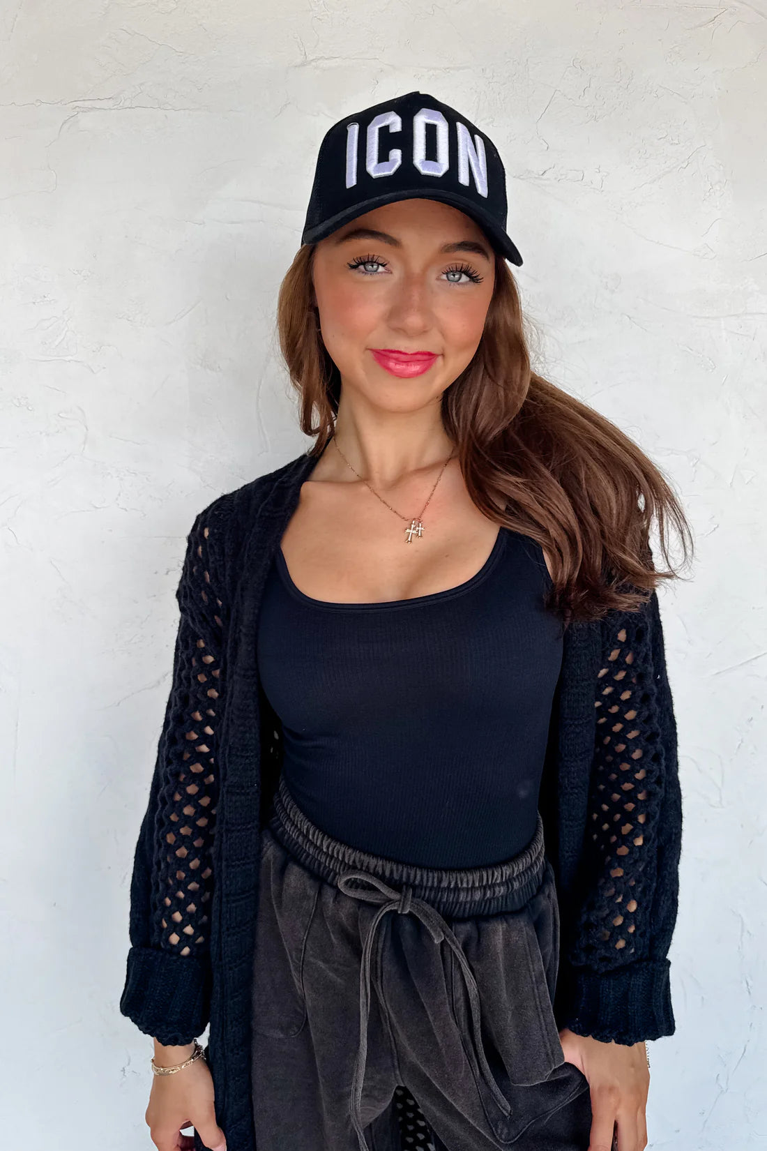 Long Length Knit Cardigan - Black