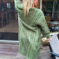 Long Length Knit Cardigan - Olive