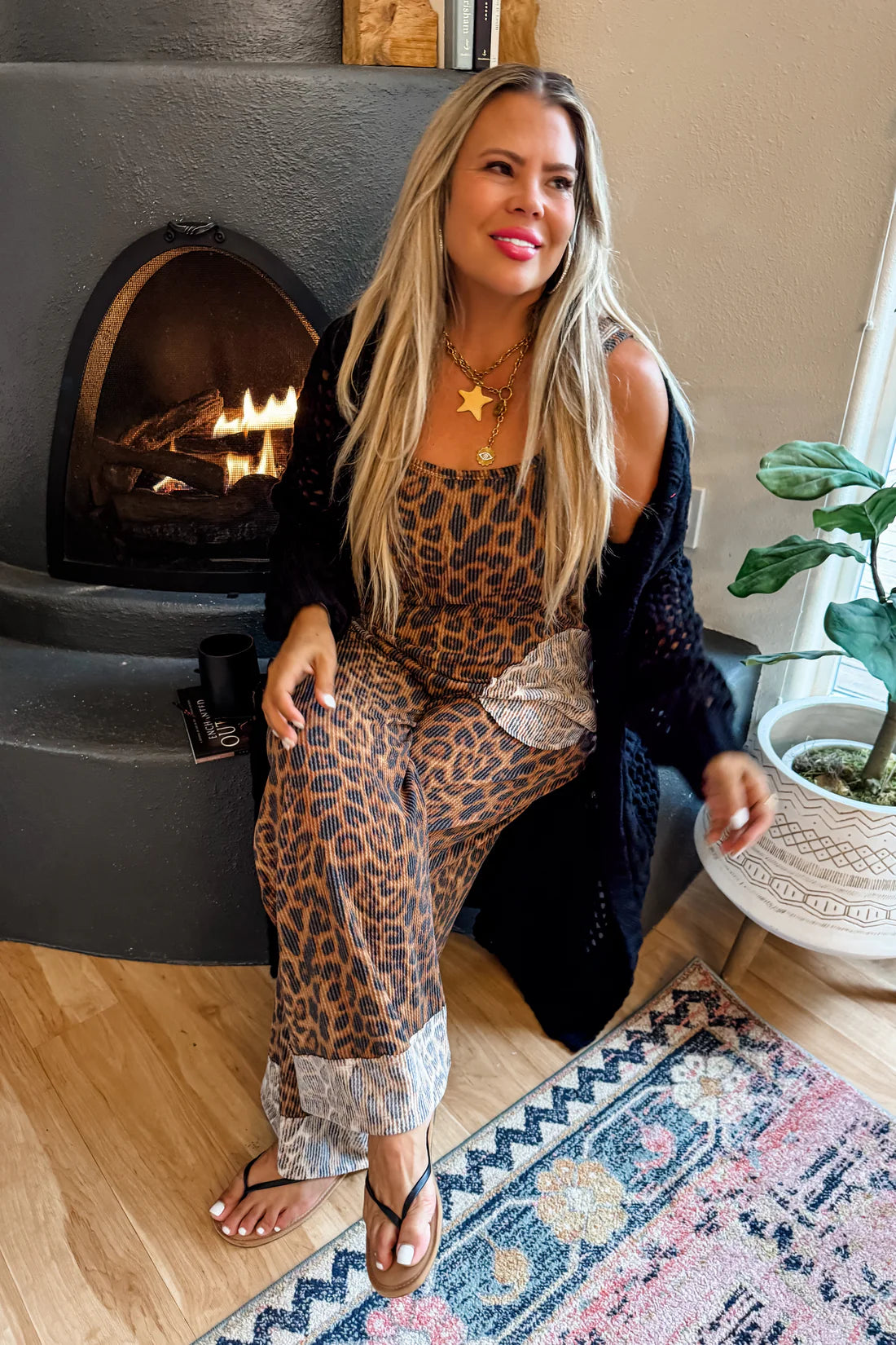 Long Length Knit Cardigan - Black